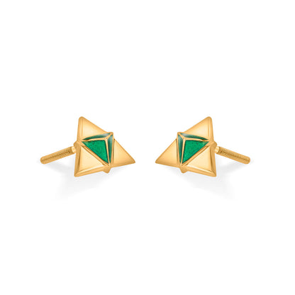 Prism Teal Gold Necklace Set for Women