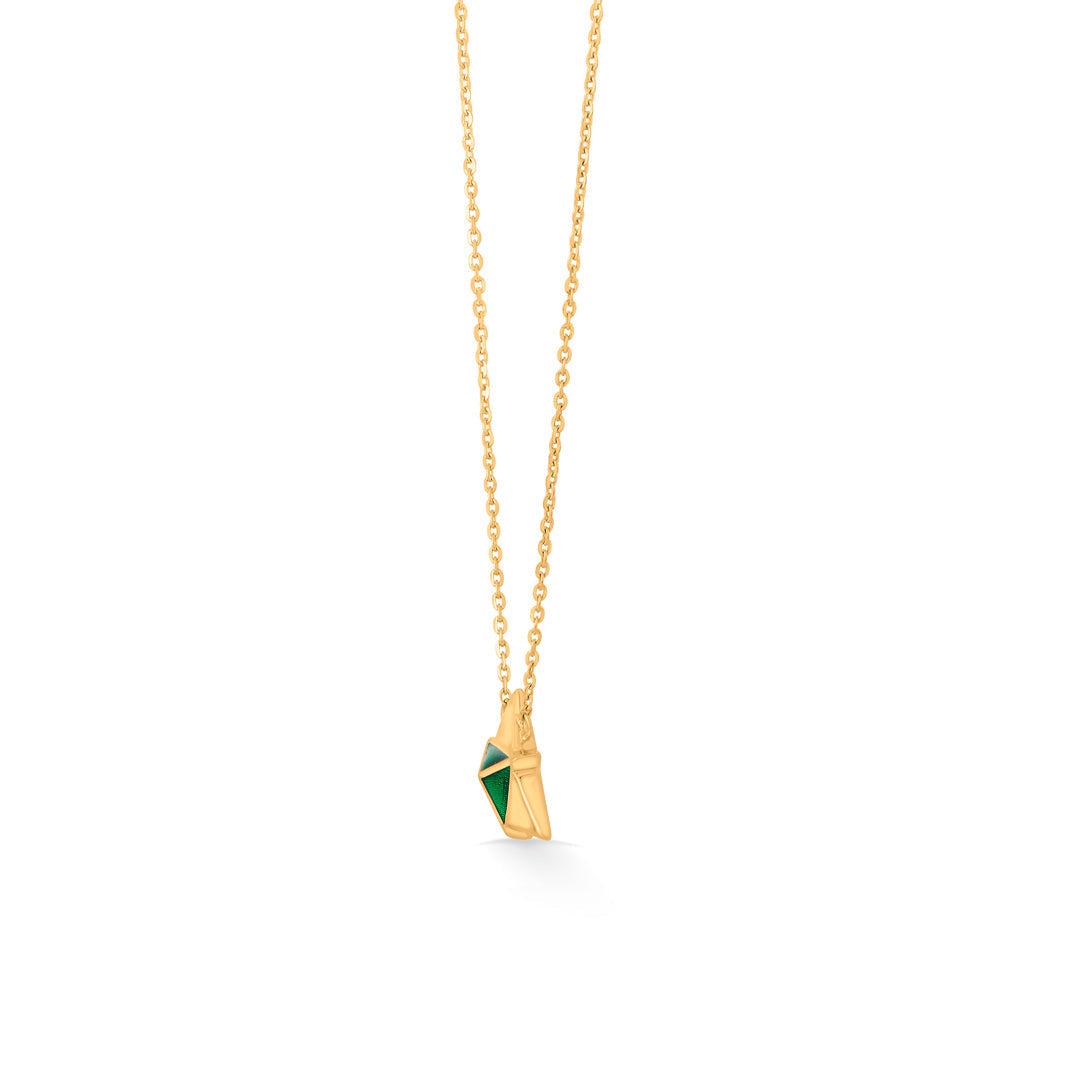 Prism Teal Gold Necklace Set for Women