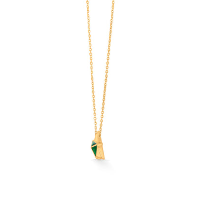 Prism Teal Gold Necklace Set for Women