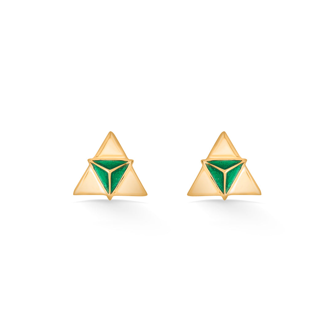 Prism Teal Gold Necklace Set for Women