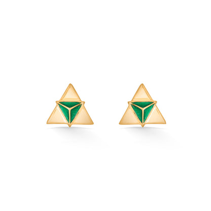 Prism Teal Gold Necklace Set for Women