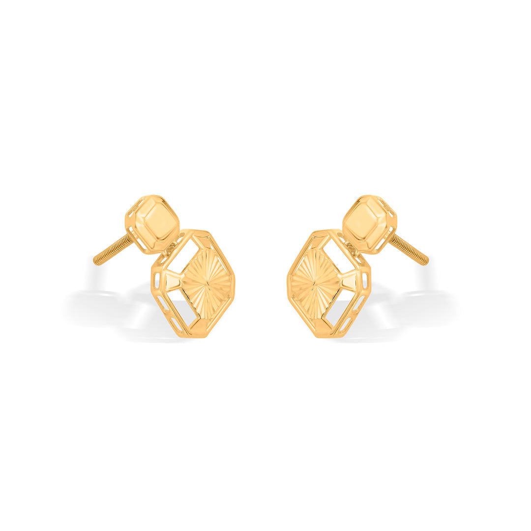 Square Edit Gold Necklace Set for Women