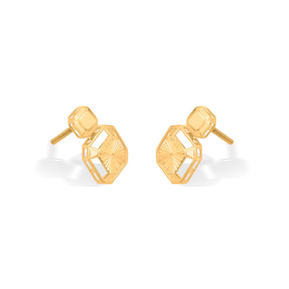 Square Edit Gold Necklace Set for Women