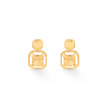 Square Edit Gold Necklace Set for Women