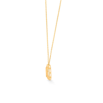 Square Edit Gold Necklace Set for Women