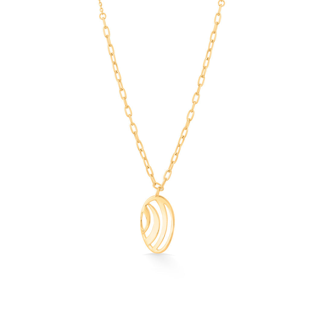 Crescent Glow Gold Necklace Set for Women