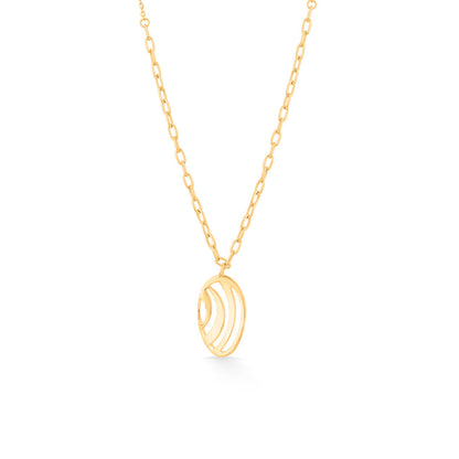 Crescent Glow Gold Necklace Set for Women