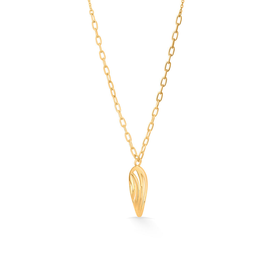 Crescent Glow Gold Necklace Set for Women