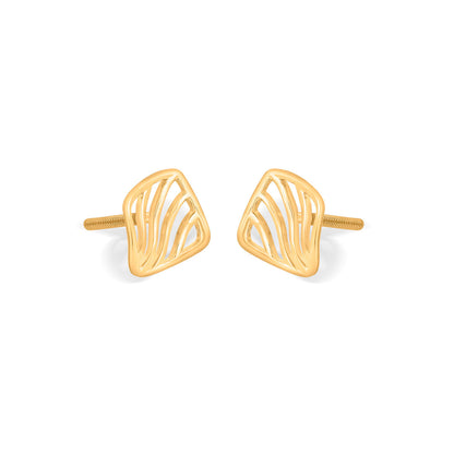 Wave Square Gold Necklace Set for Women