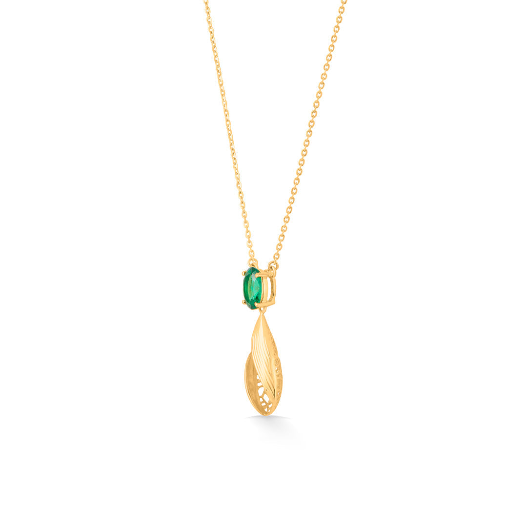 Teal Drops Gold Necklace Set for Women