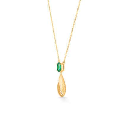 Teal Drops Gold Necklace Set for Women