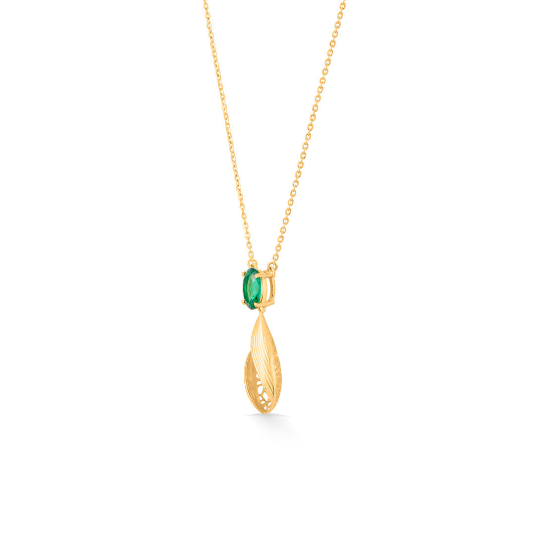 Teal Drops Gold Necklace Set for Women