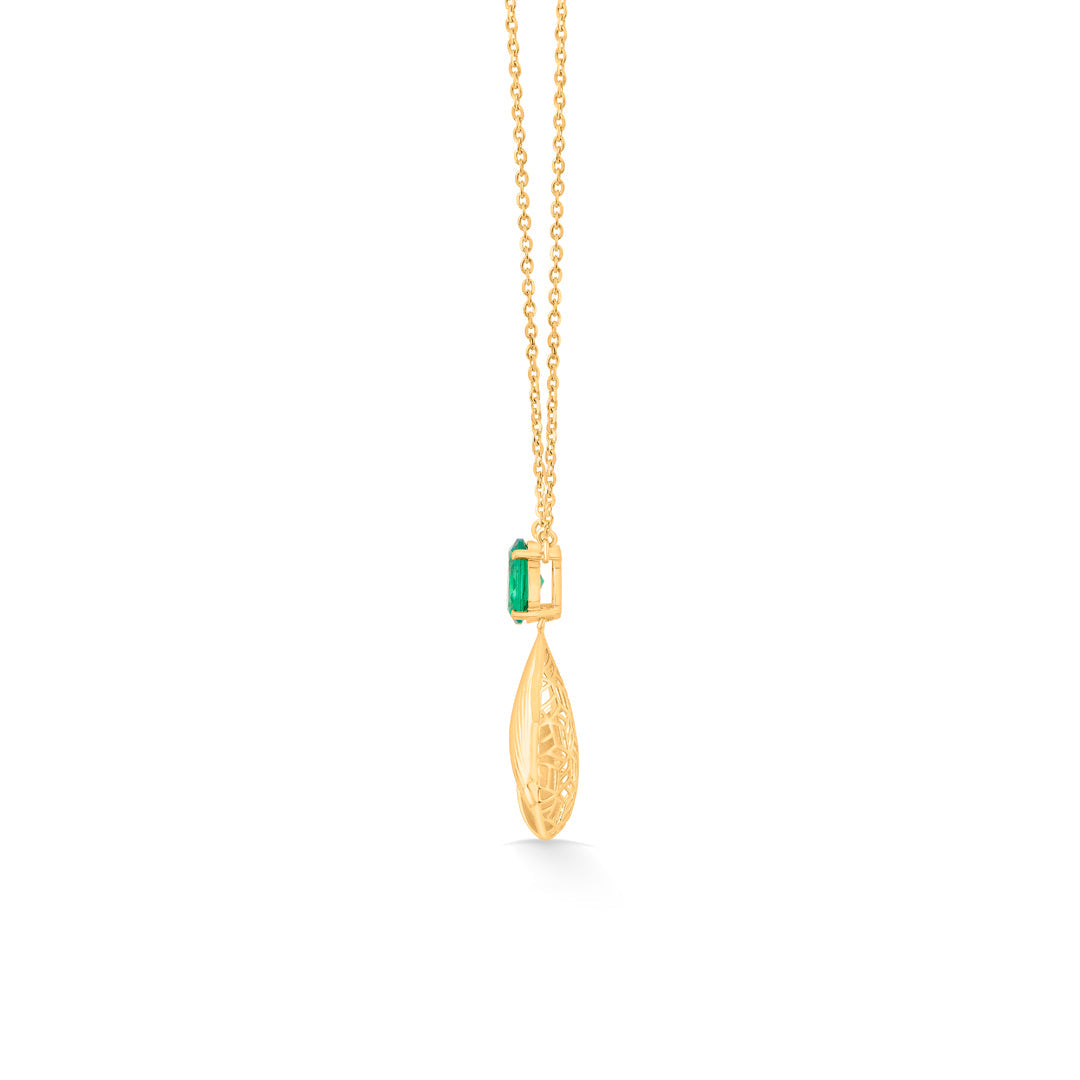 Teal Drops Gold Necklace Set for Women