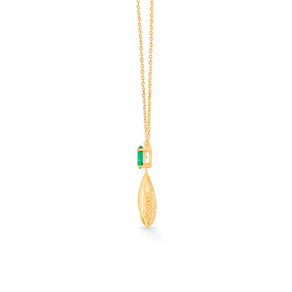 Teal Drops Gold Necklace Set for Women