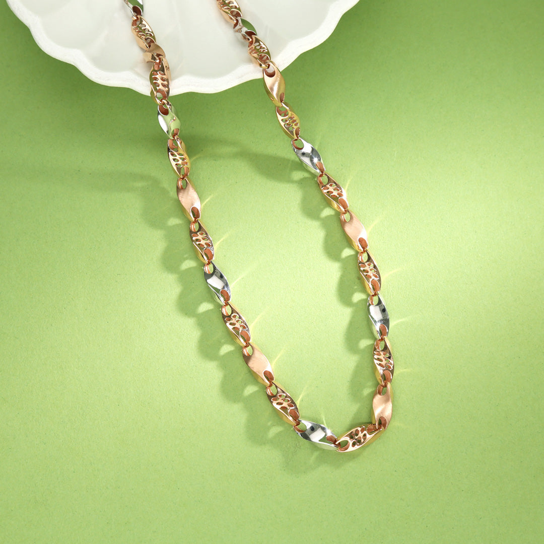 Luxe Spiral Gold Fancy Chain for Men
