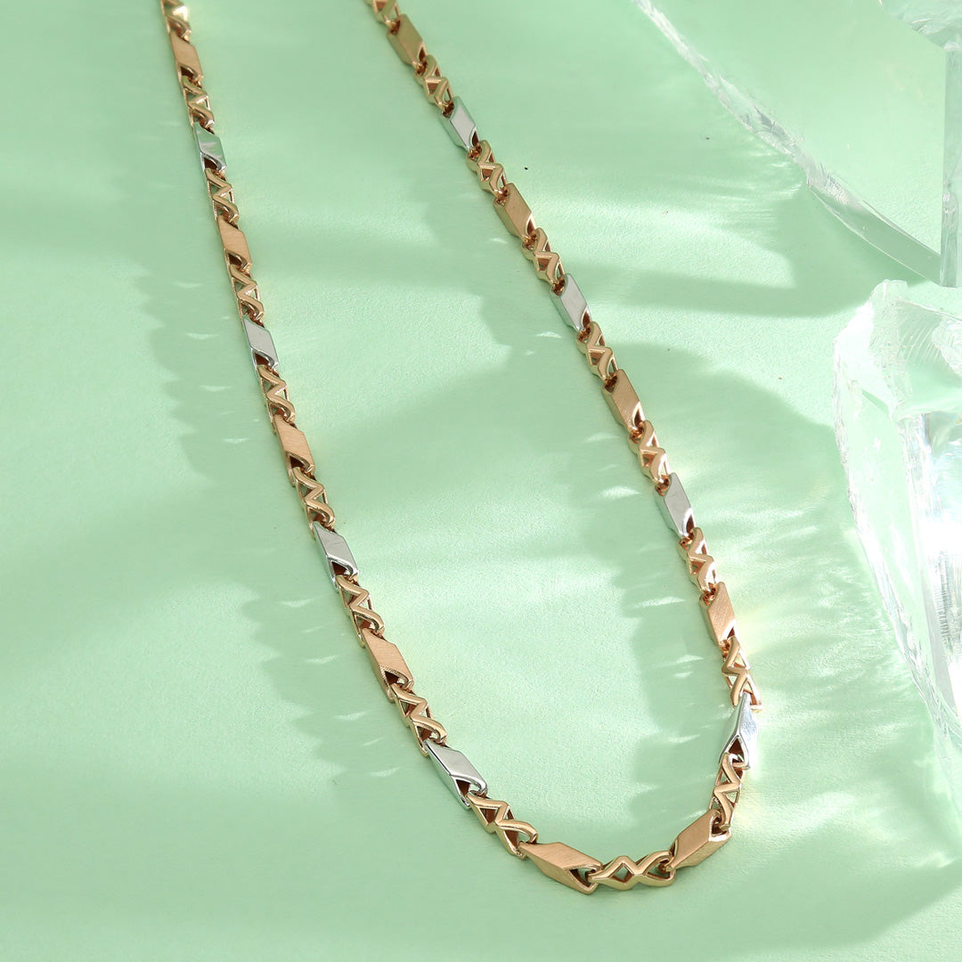 Twin Arc Gold Fancy Chain for Men