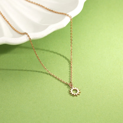 Solar Glow Gold Modern Necklace for Women