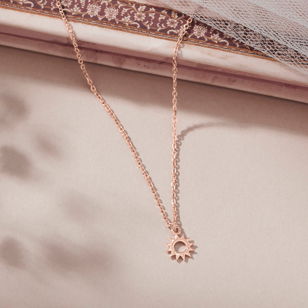 Solar Glow Gold Modern Necklace for Women