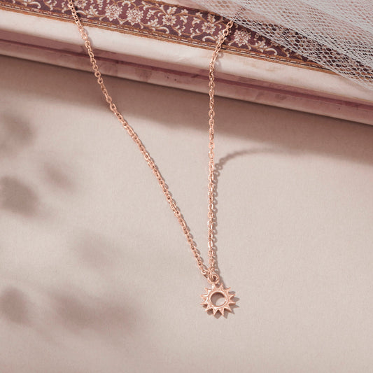 Solar Glow Gold Modern Necklace for Women