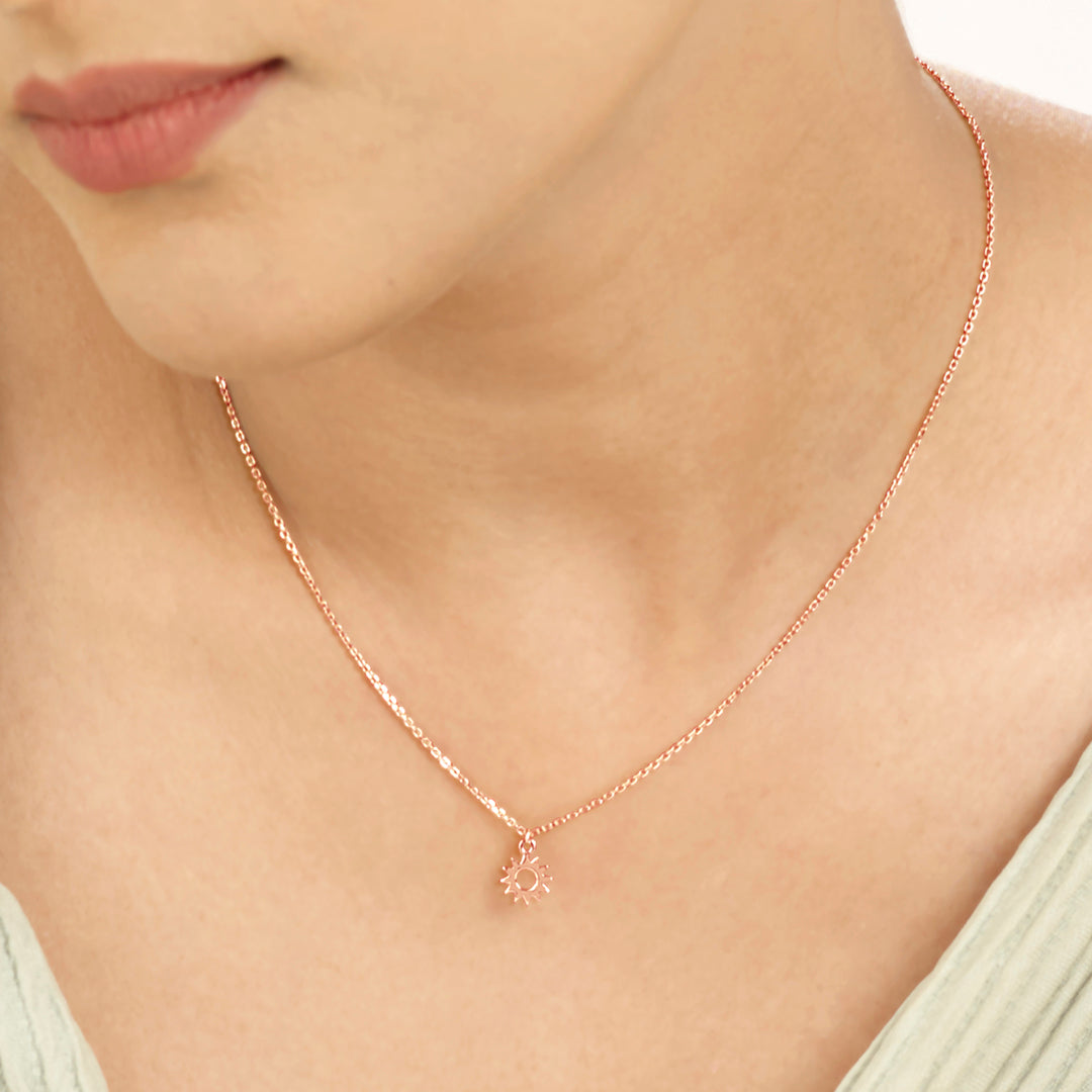 Solar Glow Gold Modern Necklace for Women