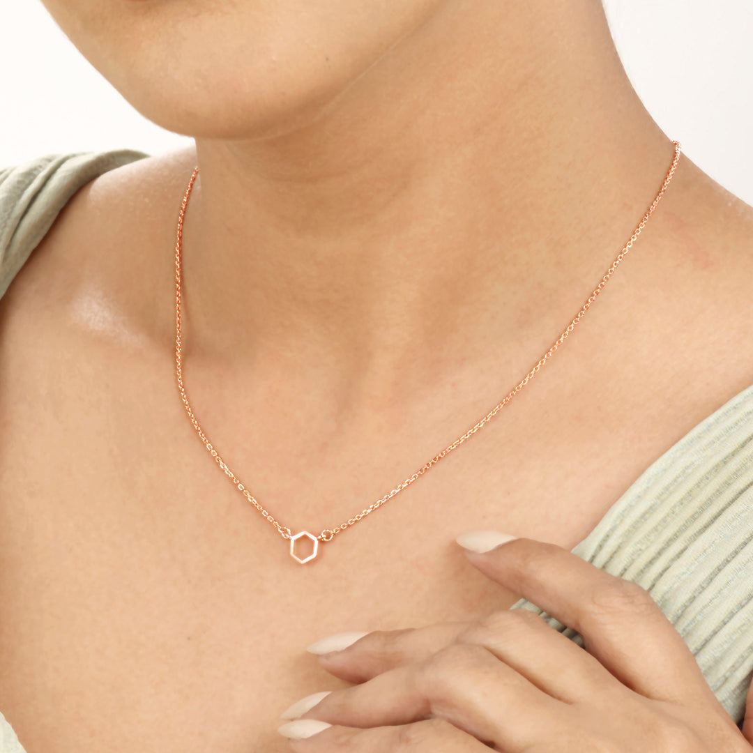 Hive Edit Gold Modern Necklace for Women