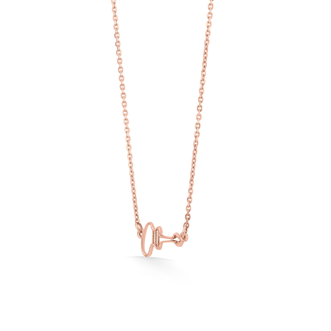 Open Heart Gold Modern Necklace for Women