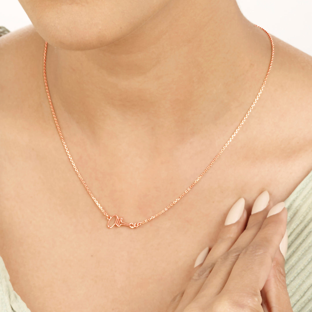 Open Heart Gold Modern Necklace for Women