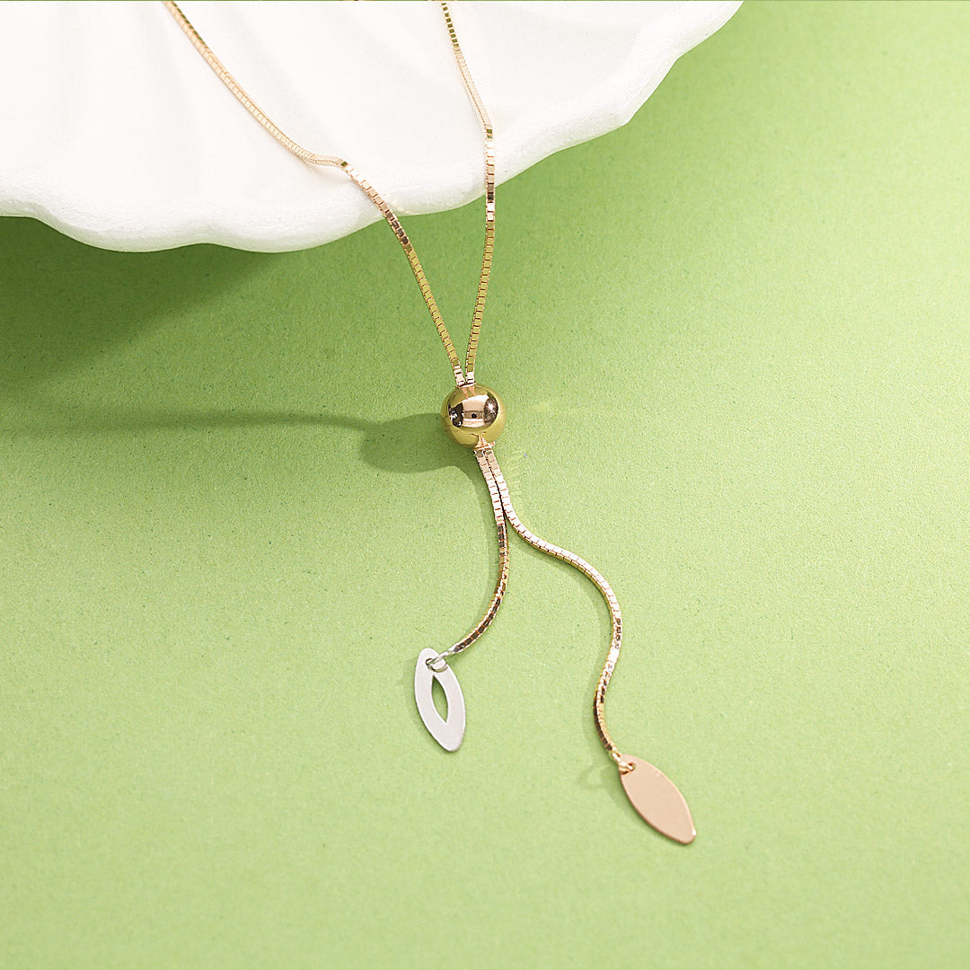 Leaf Trail Gold Modern Necklace for Women