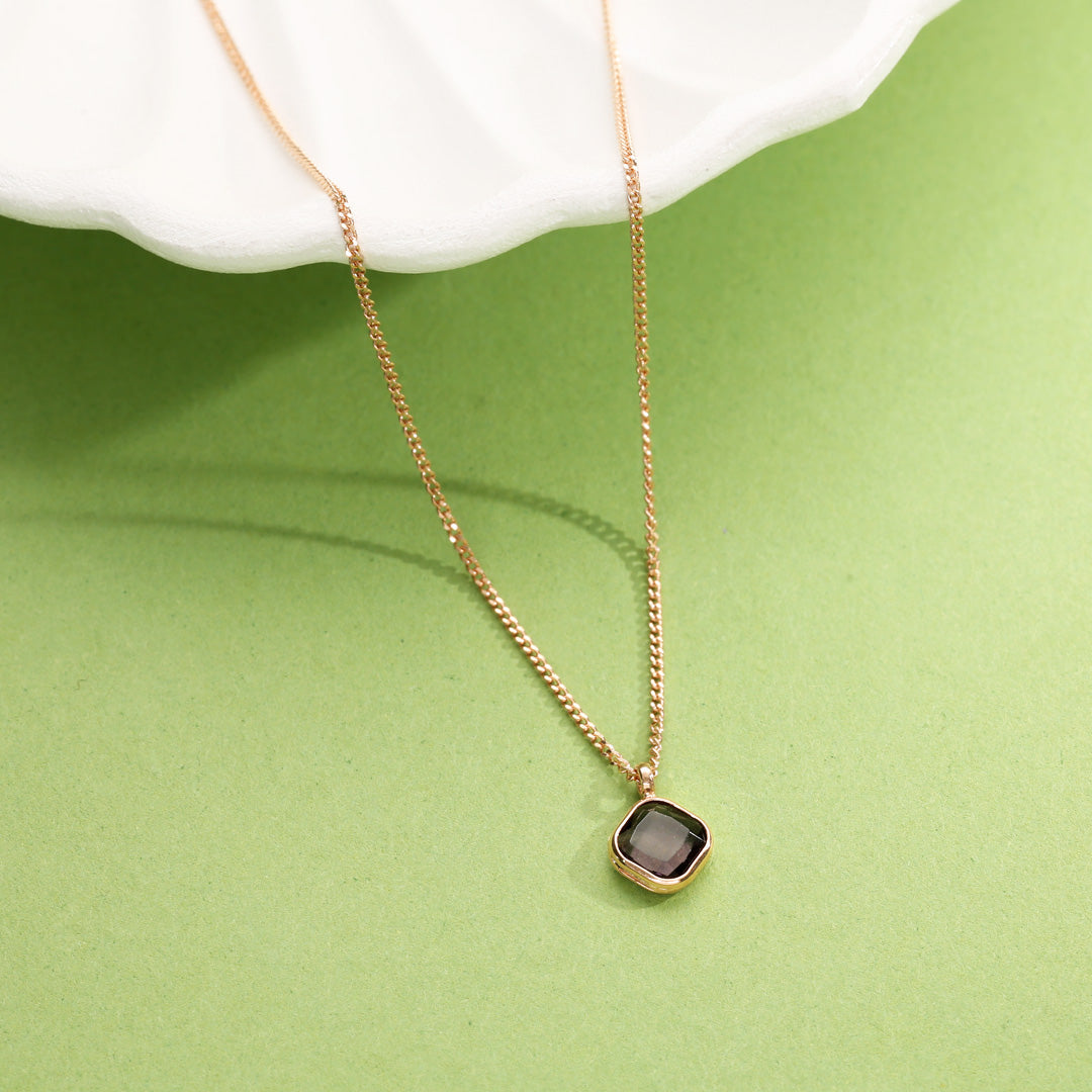 Noir Stone Gold Modern Necklace for Women