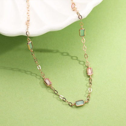 Crystal Trail Gold Fancy Chain for Women