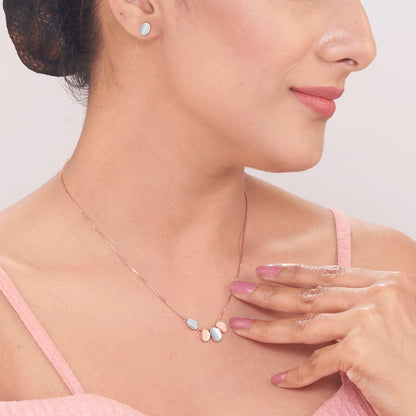 Shadow Loop Gold Necklace Set for Women