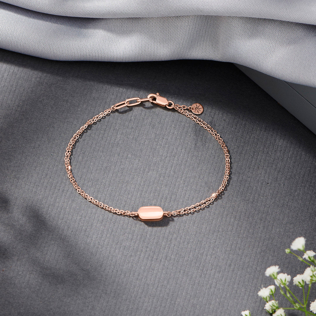 Rosé Ray Gold Flexible Bracelet for Women