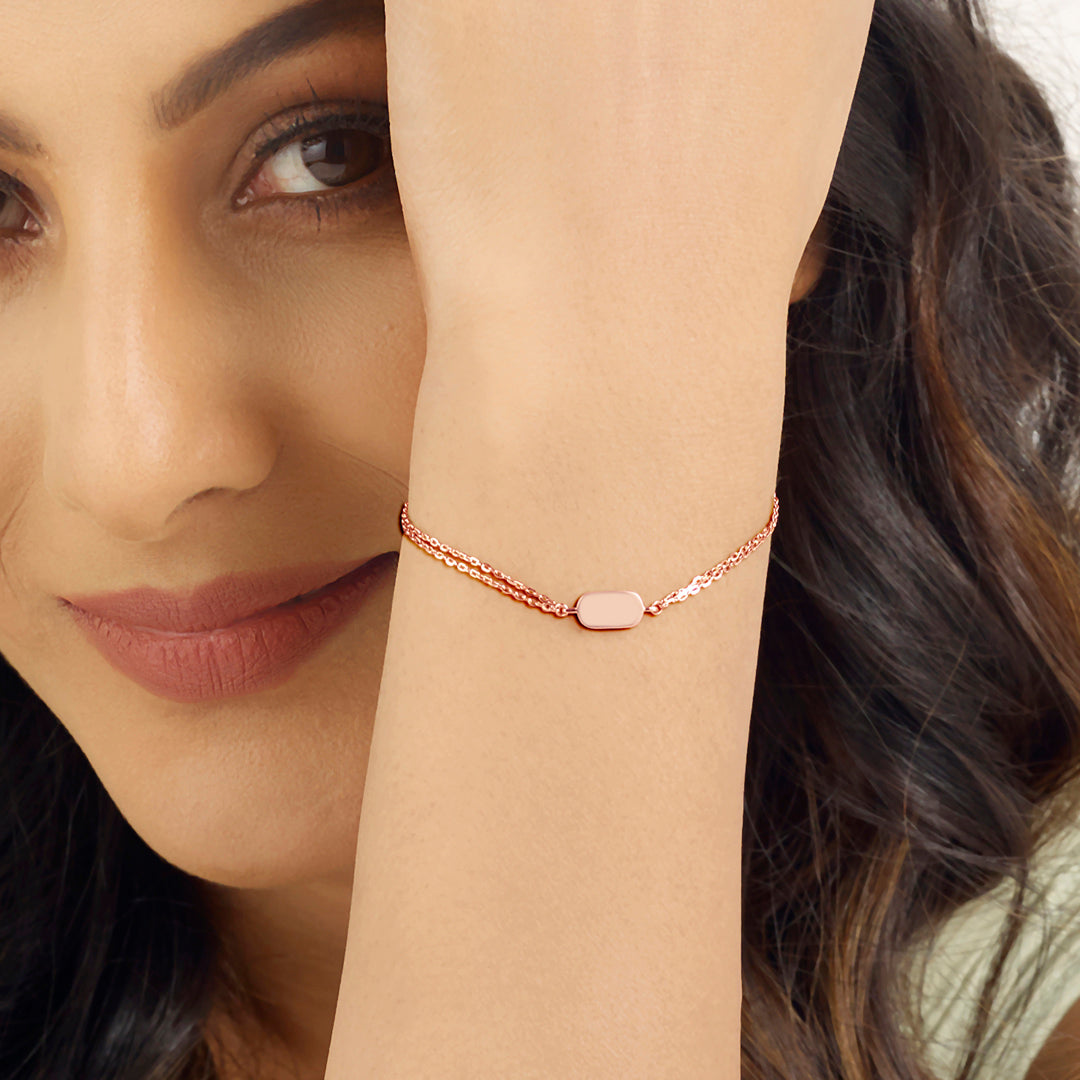 Rosé Ray Gold Flexible Bracelet for Women