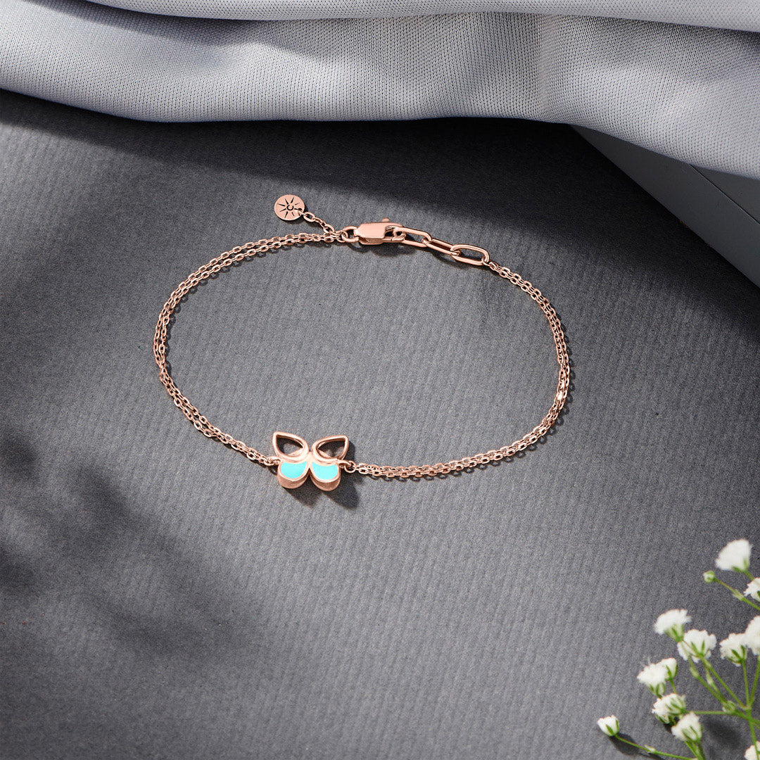 Plume Trail Gold Flexible Bracelet for Women