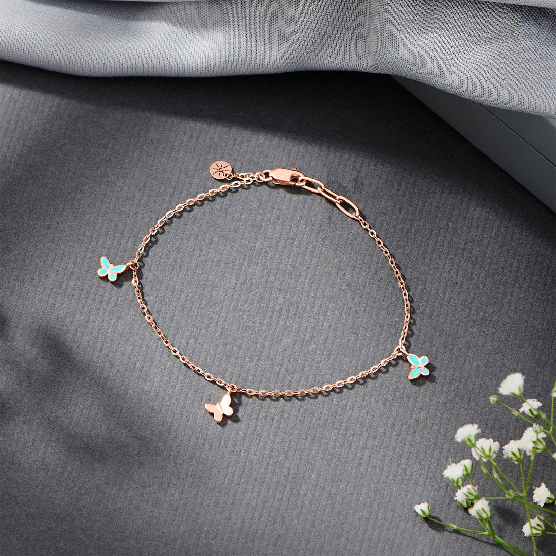 Celestial Link Gold Charm Bracelet for Women
