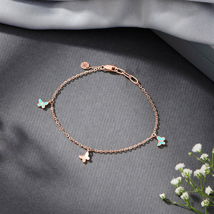 Celestial Link Gold Charm Bracelet for Women