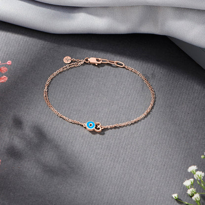 Evil Eye Aura Gold Flexible Bracelet for Women