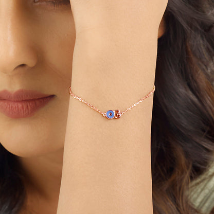 Evil Eye Aura Gold Flexible Bracelet for Women