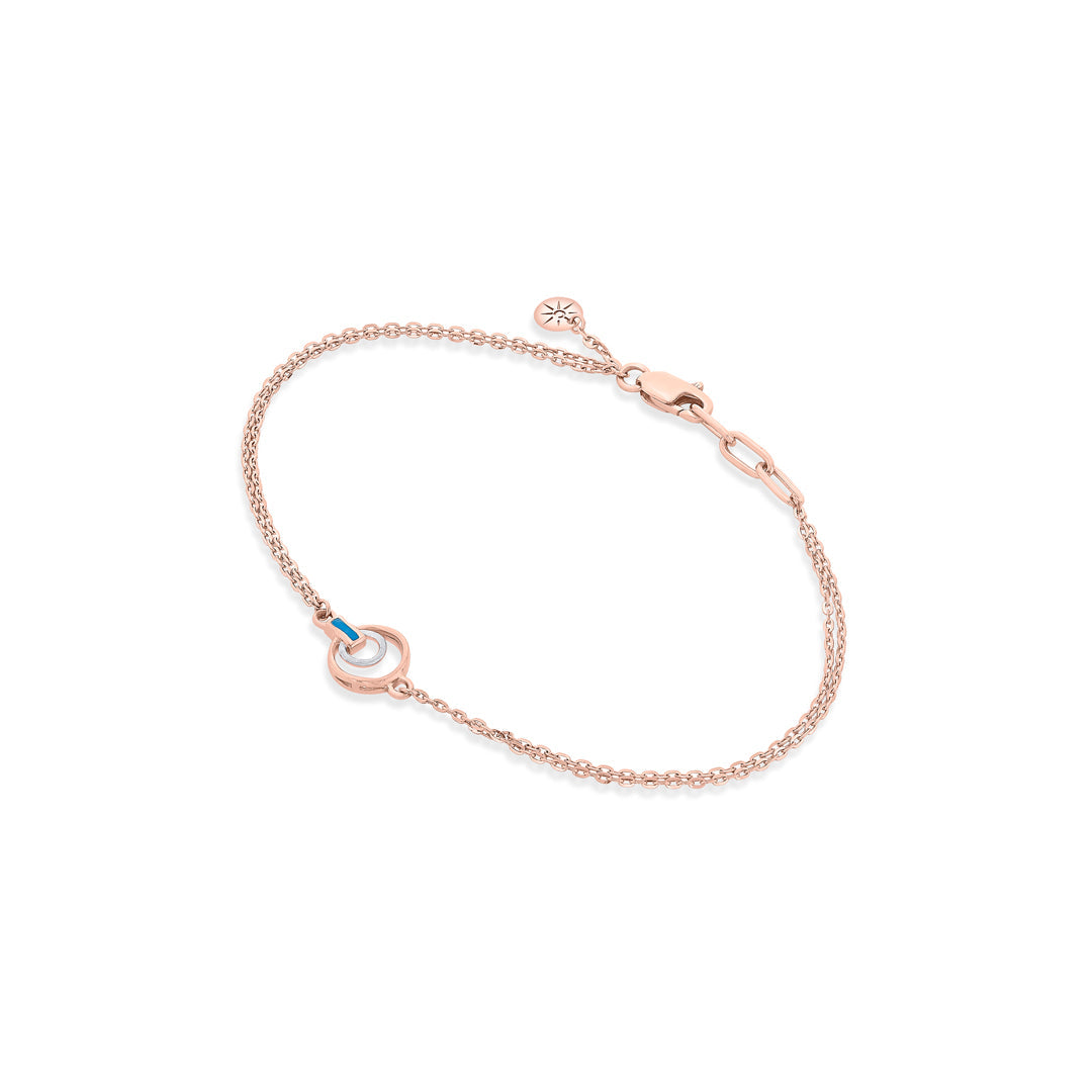 Triple Gleam Gold Flexible Bracelet for Women