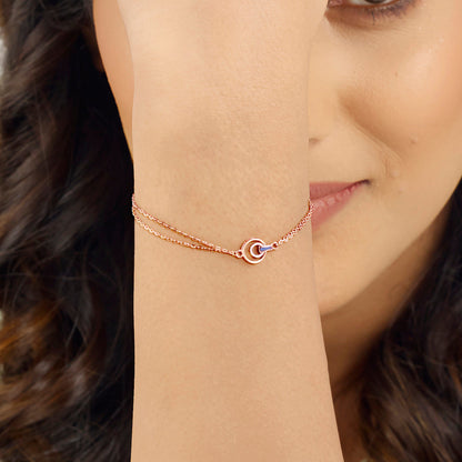 Triple Gleam Gold Flexible Bracelet for Women