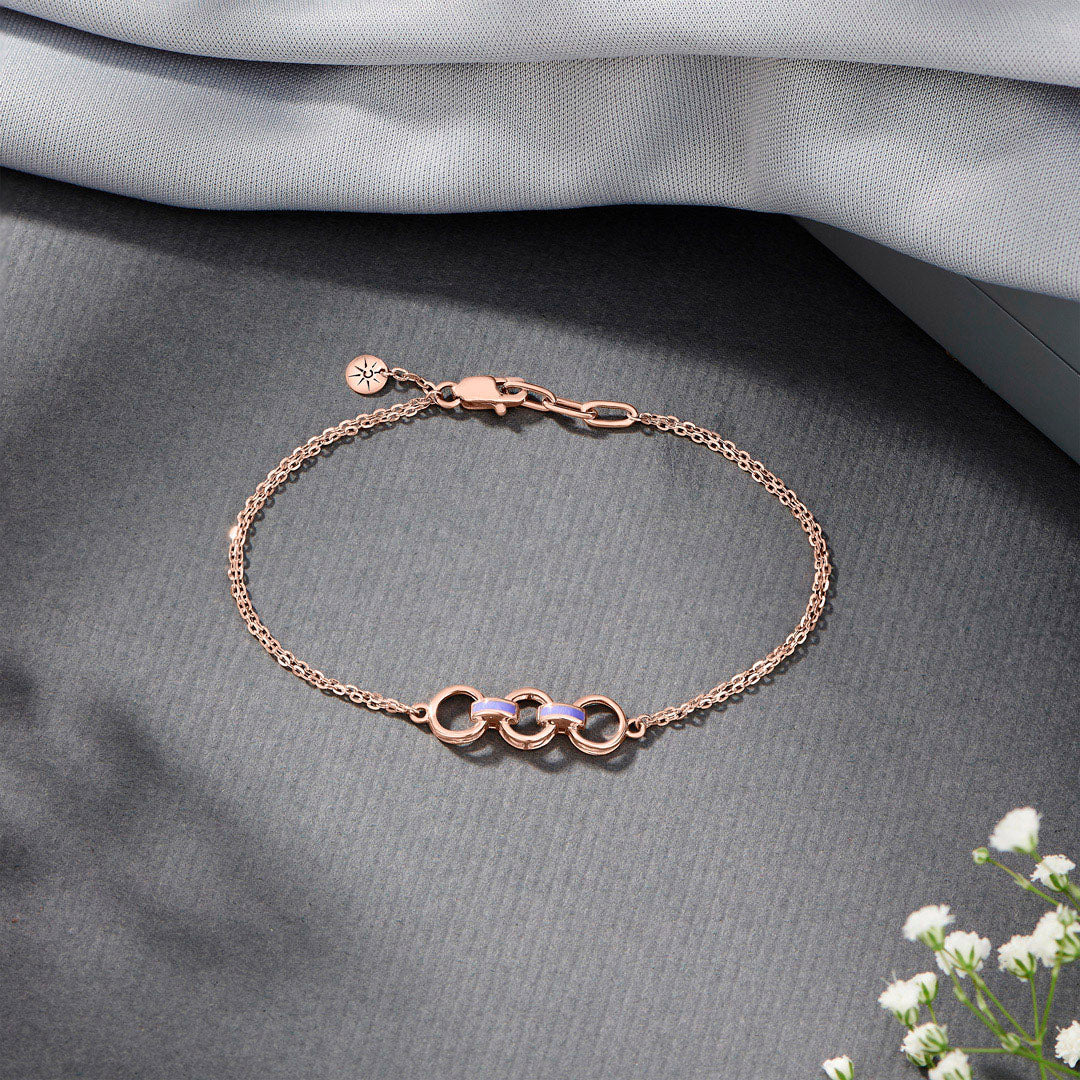 Lunar Lace Gold Flexible Bracelet for Women
