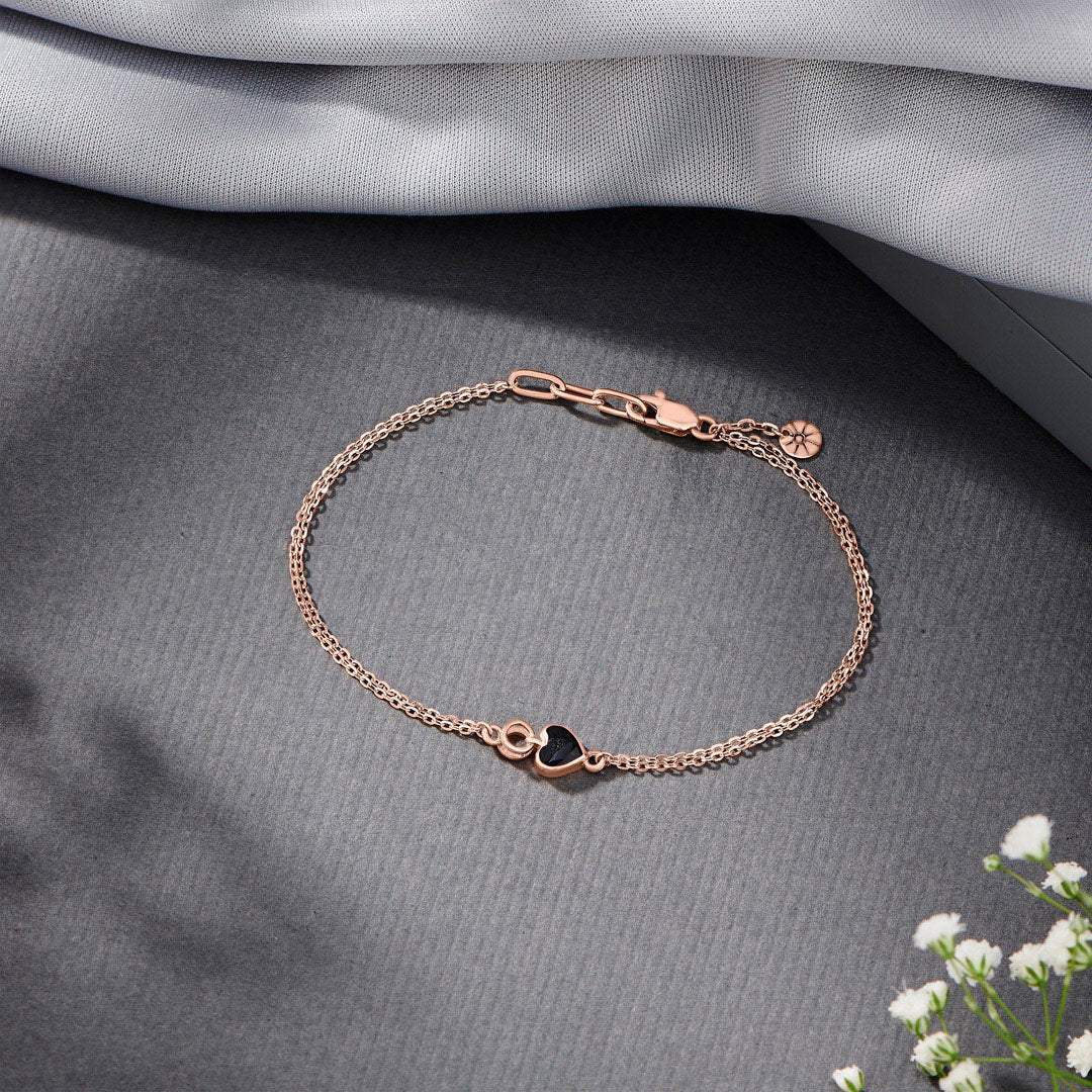 Moonlit Link Gold Flexible Bracelet for Women
