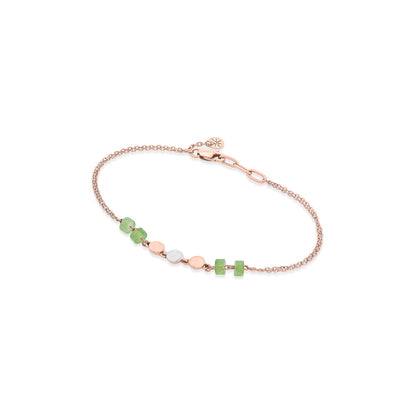 Bead Bloom Gold Flexible Bracelet for Women