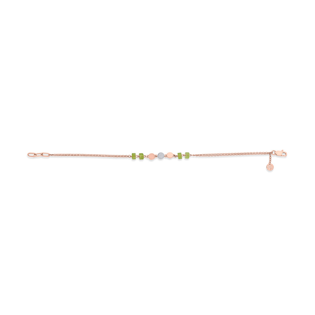 Bead Bloom Gold Flexible Bracelet for Women