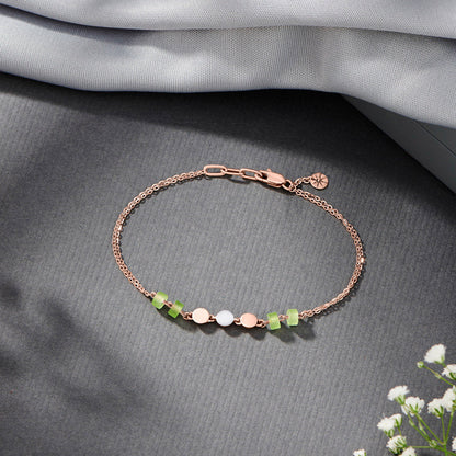 Bead Bloom Gold Flexible Bracelet for Women