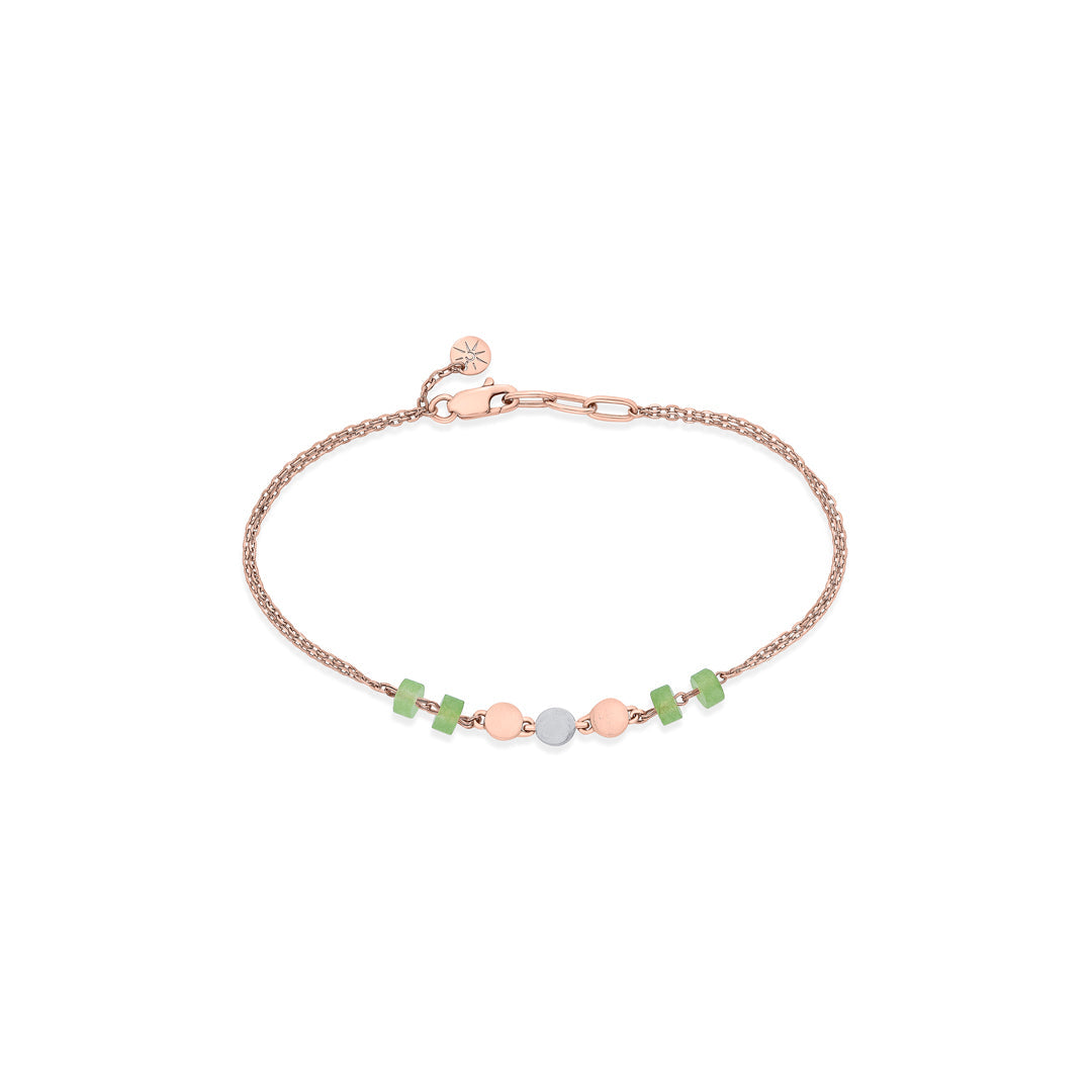 Bead Bloom Gold Flexible Bracelet for Women