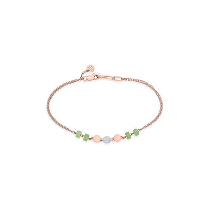 Bead Bloom Gold Flexible Bracelet for Women
