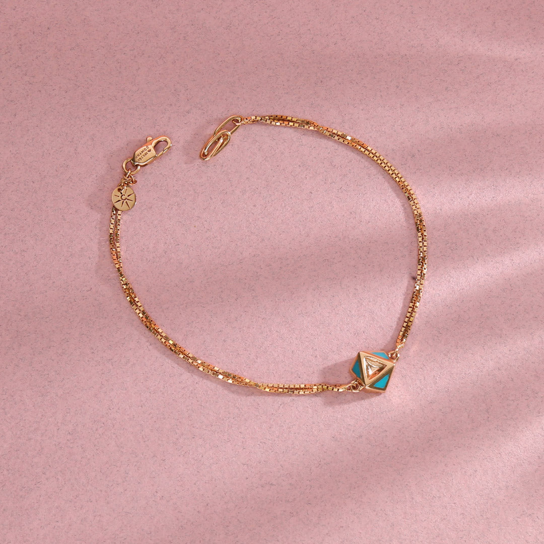 Cloud Twist Gold Flexible Bracelet for Women