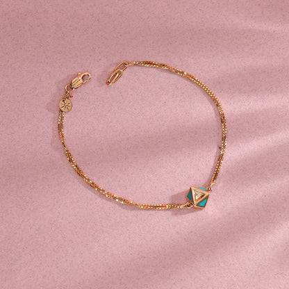 Cloud Twist Gold Flexible Bracelet for Women