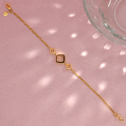 Soft Arc Gold Flexible Bracelet for Women